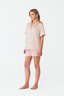 Dilia Blush Pink Silk Short Pyjama Set