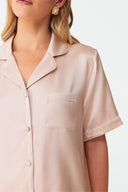 Dilia Blush Pink Silk Short Pyjama Set