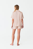 Dilia Blush Pink Silk Short Pyjama Set