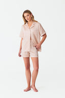 Dilia Blush Pink Silk Short Pyjama Set