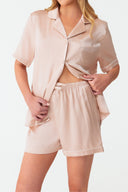 Dilia Blush Pink Silk Short Pyjama Set