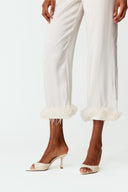 Ezra Pearl White Silk Lounge Pyjama Set