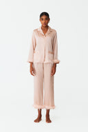 Ezra Blush Pink Silk Lounge Pyjama Set