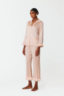 Ezra Blush Pink Silk Lounge Pyjama Set