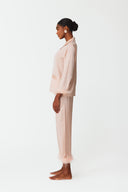 Ezra Blush Pink Silk Lounge Pyjama Set
