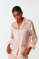 Ezra Blush Pink Silk Lounge Pyjama Set