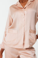 Ezra Blush Pink Silk Lounge Pyjama Set