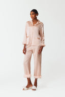 Ezra Blush Pink Silk Lounge Pyjama Set