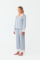 Dilia Celeste Blue Classic Silk Pyjama Set