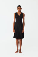 Ethereal Classic Black Silk Nightdress