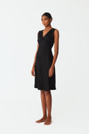 Ethereal Classic Black Silk Nightdress