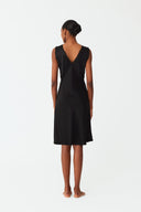 Ethereal Classic Black Silk Nightdress