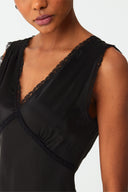 Ethereal Classic Black Silk Nightdress