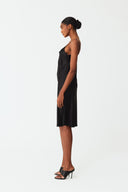 Vesper Classic Black Lace Silk Dress Set