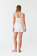 Aura Ivory White Silk Cami Set