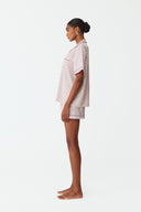 Dilia Monogram Print Silk Short Pyjama Set