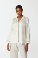 Mareya Pearl White Silk Lounge Suit