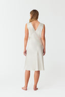 Ethereal Pearl White Silk Nightdress