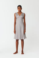Ethereal Soft Grey Silk Nightdress