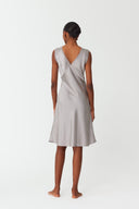 Ethereal Soft Grey Silk Nightdress