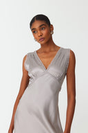 Ethereal Soft Grey Silk Nightdress
