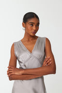 Ethereal Soft Grey Silk Nightdress