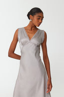 Ethereal Soft Grey Silk Nightdress