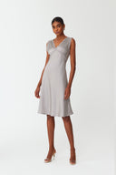 Ethereal Soft Grey Silk Nightdress