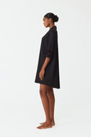 Maramé Classic Black Silk Sleepshirt