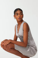 Ethereal Soft Grey Silk Nightdress