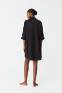 Maramé Classic Black Silk Sleepshirt