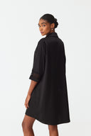 Maramé Classic Black Silk Sleepshirt