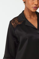 Maramé Classic Black Silk Sleepshirt