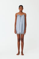 Soft Hour Celeste Blue Silk Chemise