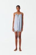 Soft Hour Celeste Blue Silk Chemise
