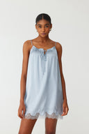 Soft Hour Celeste Blue Silk Chemise
