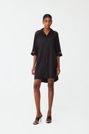 Maramé Classic Black Silk Sleepshirt