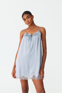 Soft Hour Celeste Blue Silk Chemise