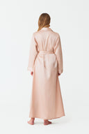 Olla Blush Print Silk Long Robe