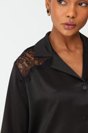 Maramé Classic Black Silk Sleepshirt