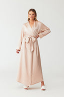 Olla Blush Print Silk Long Robe