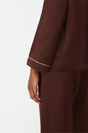Mareya Warm Brown Silk Lounge Suit