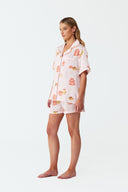 Dilia Sugar Rush Print Silk Short Pyjama Set