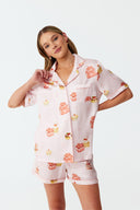 Dilia Sugar Rush Print Silk Short Pyjama Set