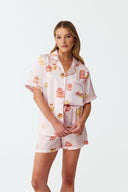 Dilia Sugar Rush Print Silk Short Pyjama Set