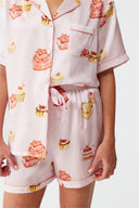 Dilia Sugar Rush Print Silk Short Pyjama Set